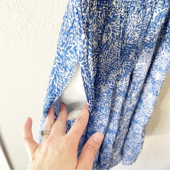 Amanda Uprichard Dress Size Small Adelene Midi Smocked Tiered Floral Cottagecore - Picture 5 of 10